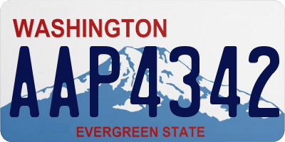 WA license plate AAP4342