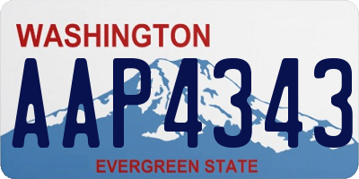 WA license plate AAP4343