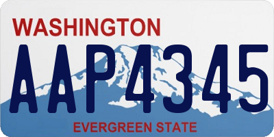 WA license plate AAP4345