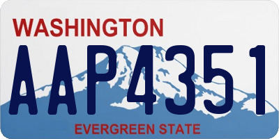 WA license plate AAP4351