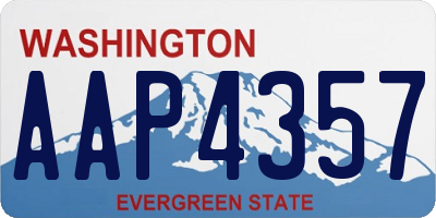 WA license plate AAP4357