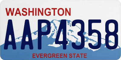 WA license plate AAP4358