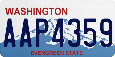 WA license plate AAP4359