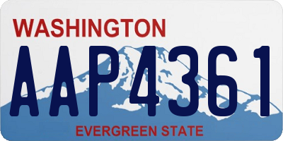 WA license plate AAP4361