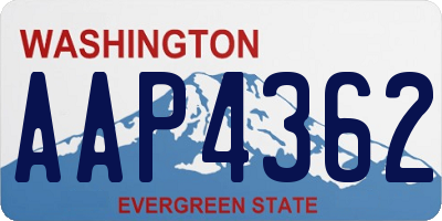 WA license plate AAP4362