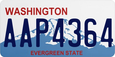 WA license plate AAP4364