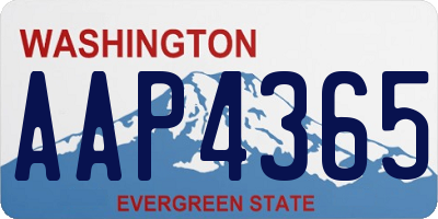 WA license plate AAP4365