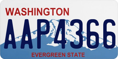 WA license plate AAP4366