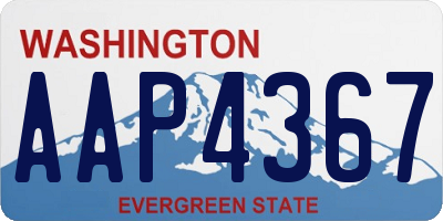 WA license plate AAP4367