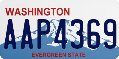 WA license plate AAP4369