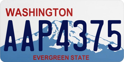 WA license plate AAP4375