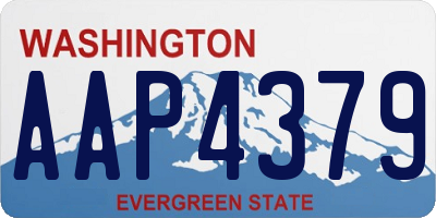 WA license plate AAP4379