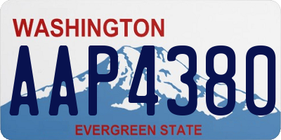 WA license plate AAP4380