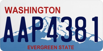 WA license plate AAP4381