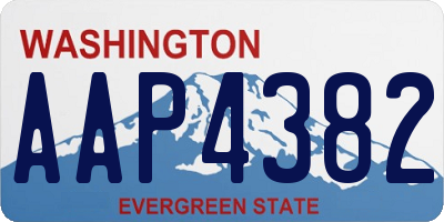 WA license plate AAP4382