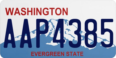 WA license plate AAP4385