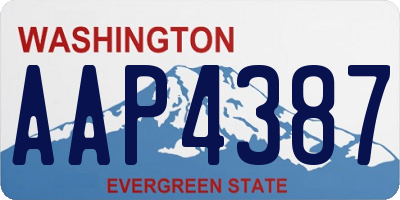 WA license plate AAP4387