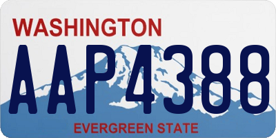 WA license plate AAP4388