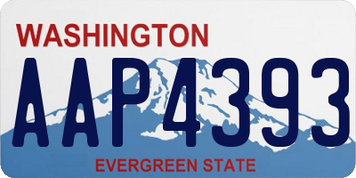 WA license plate AAP4393