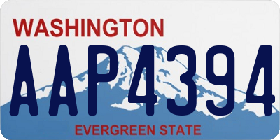 WA license plate AAP4394
