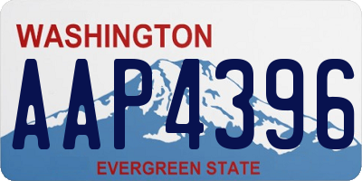 WA license plate AAP4396