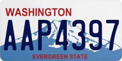WA license plate AAP4397