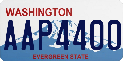 WA license plate AAP4400