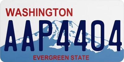 WA license plate AAP4404