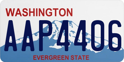 WA license plate AAP4406