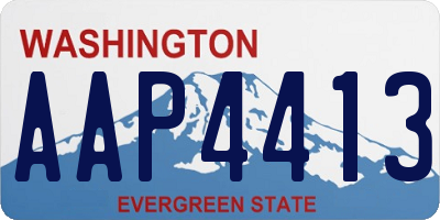 WA license plate AAP4413