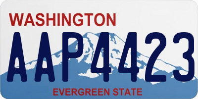WA license plate AAP4423