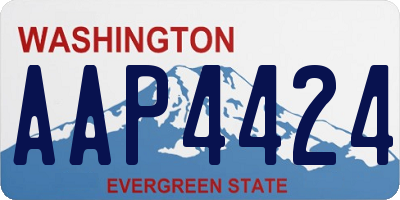 WA license plate AAP4424