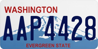 WA license plate AAP4428