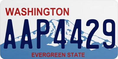 WA license plate AAP4429