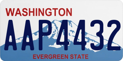 WA license plate AAP4432
