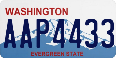 WA license plate AAP4433