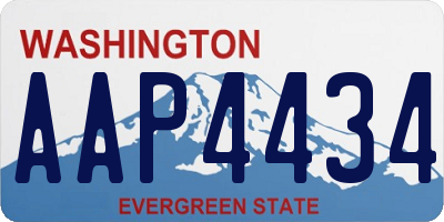 WA license plate AAP4434
