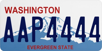 WA license plate AAP4444