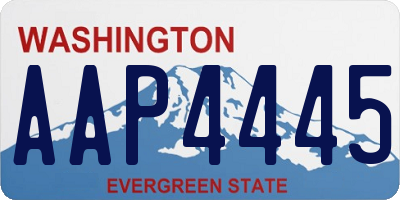 WA license plate AAP4445