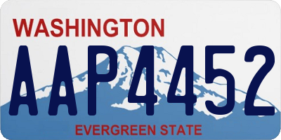 WA license plate AAP4452
