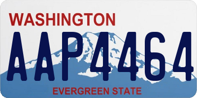 WA license plate AAP4464