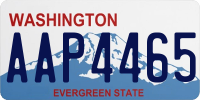 WA license plate AAP4465