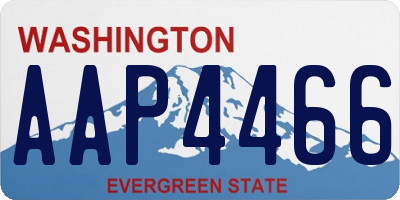 WA license plate AAP4466