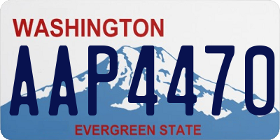 WA license plate AAP4470