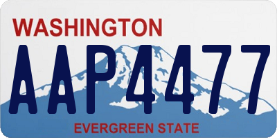 WA license plate AAP4477