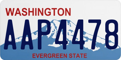 WA license plate AAP4478