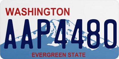 WA license plate AAP4480