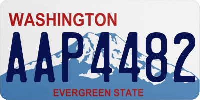 WA license plate AAP4482