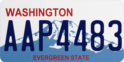 WA license plate AAP4483