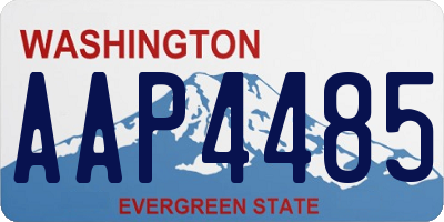 WA license plate AAP4485